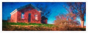 Schoolhouse - © John Neel - digitally painted HDR Pinhole Panorama